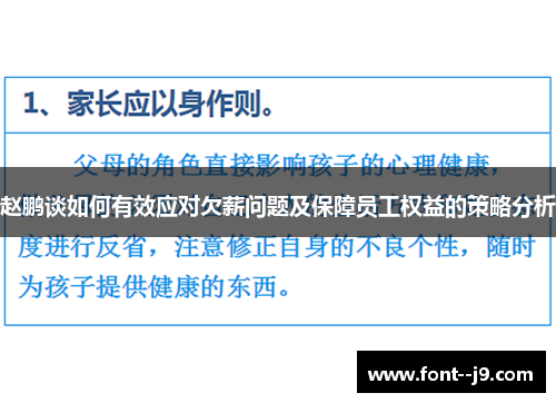 赵鹏谈如何有效应对欠薪问题及保障员工权益的策略分析